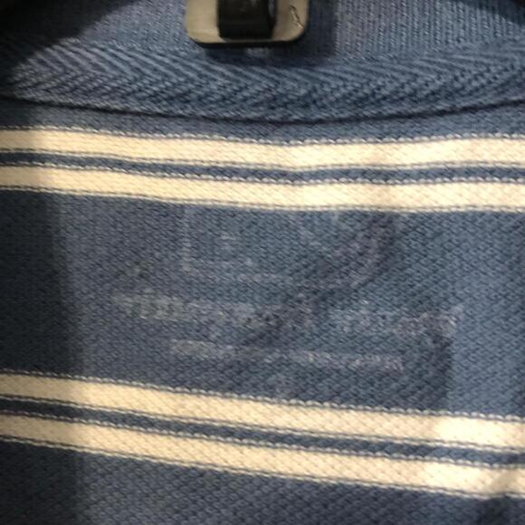 Vineyard Vines Navy Striped Short Sleeve Polo Shirt Medium - Picture 4 of 6